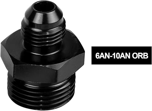 Miniatura 7 de Adaptador de riel de combustible macho 6AN Flare a 6AN ORB, adaptador de manguera de línea de combustible de aluminio, accesorios de sistema de