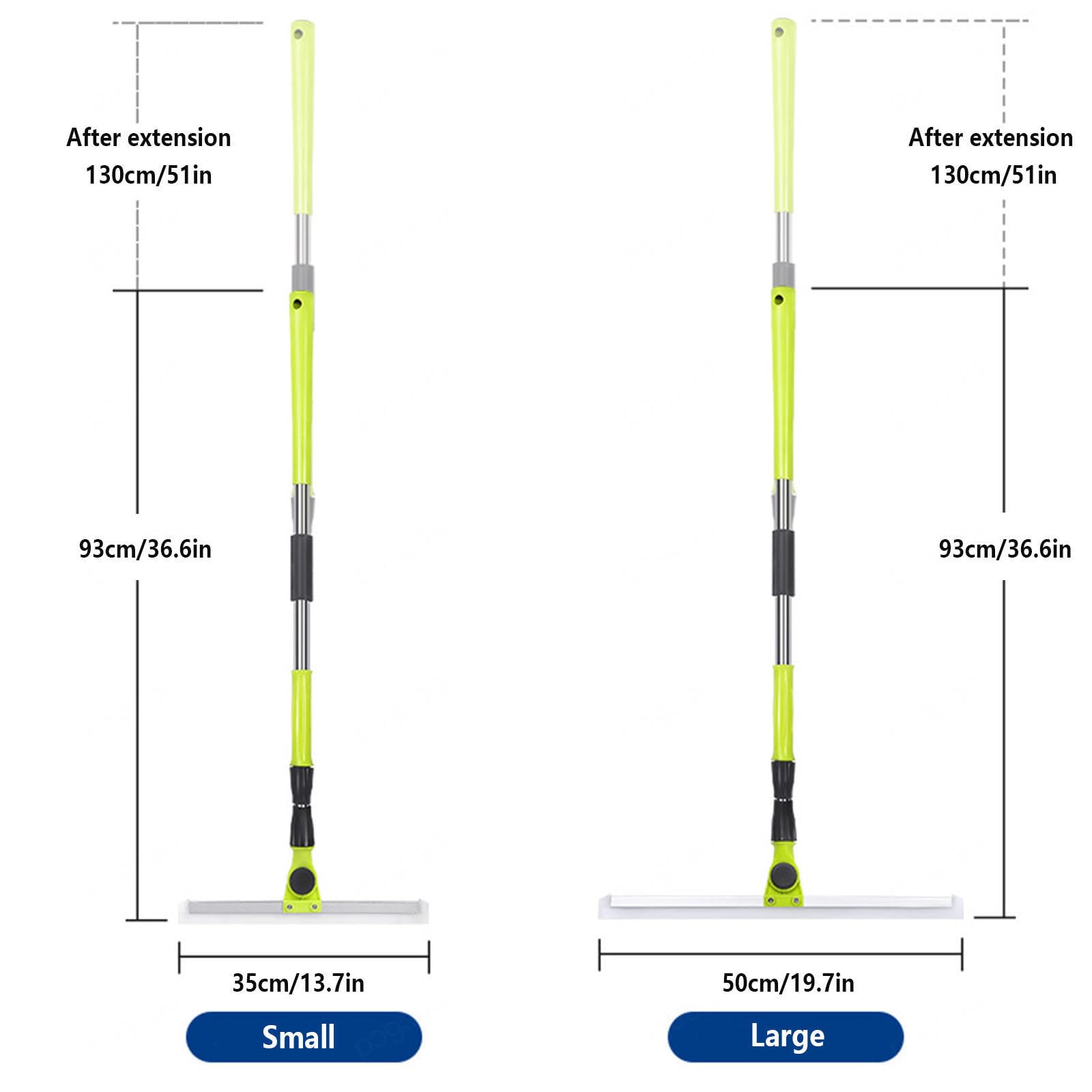 Escobilla De Goma para Suelos, con Mango De 130 Cm De Largo Air Broom as Seen on TV, Escoba Goma para Suelos Lisos,Alfombras,Ventanas,Small:35×130cm