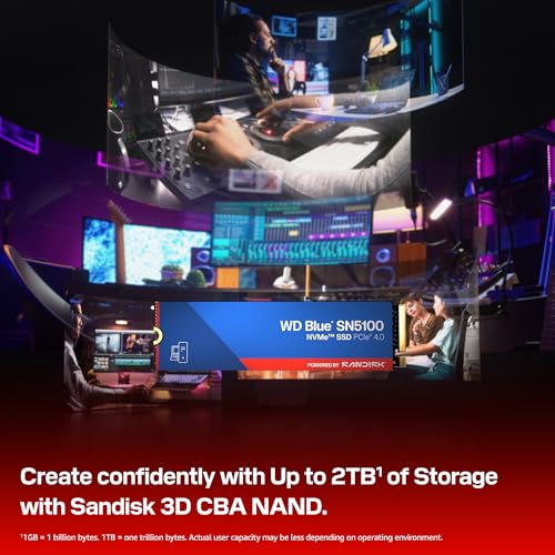 Image of Western Digital WD Blue SN5100 NVMe 500GB, Upto 6600MB /s R, 5Y Warranty, PCIe Gen 4 NVMe M.2 (2280), Internal Solid State Drive (SSD) (WDS500G5B0E-00CPE0)