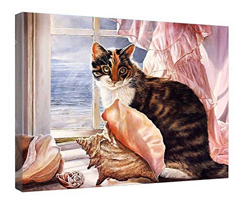 Impression sur toile avec cadre en bois format 40x50 cm pour decoration murale salon