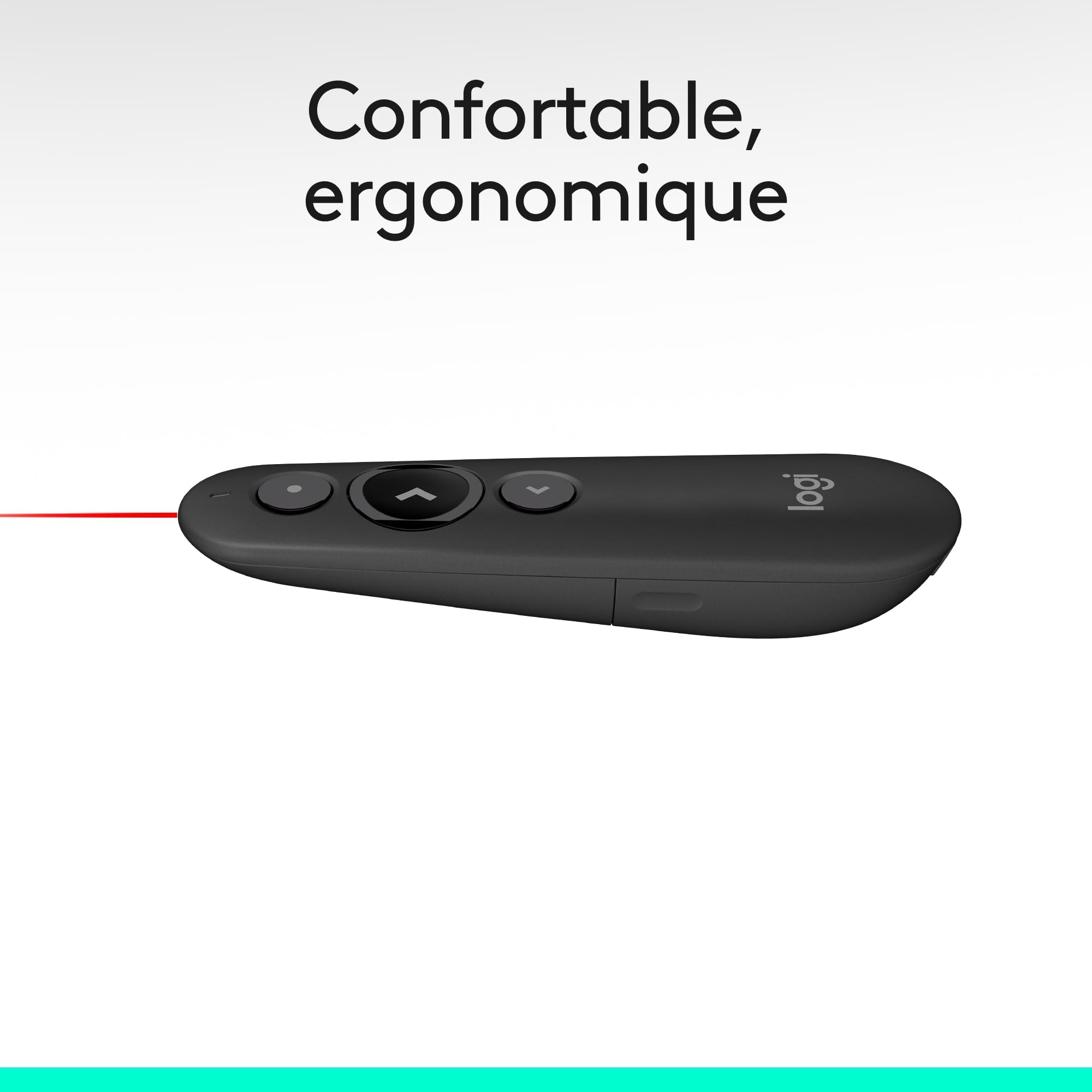 Logitech R500s Télécommande de présentation Bluetooth USB Laser 20 m Gris foncé Noir