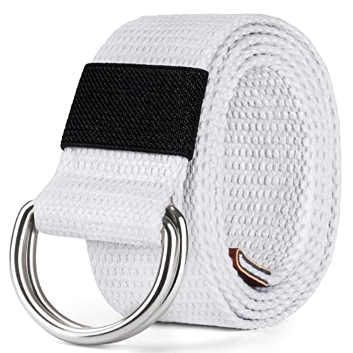 Image of maikun Mens Womens Canvas Belt, D-ring Buckle Cloth Fabric Belt for Men