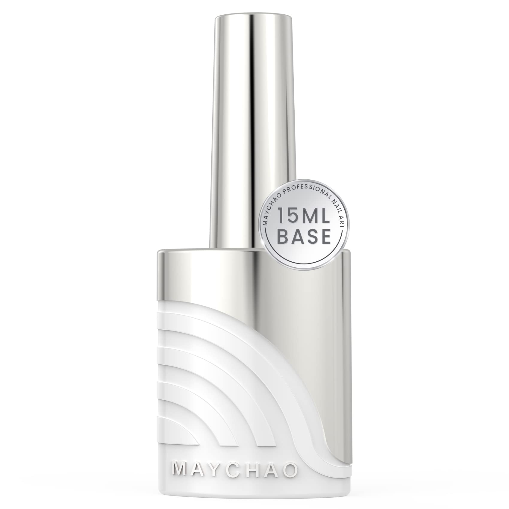 MAYCHAOClear Gel Base Coat, 15ml Gel No Wipe Base Coat Soak Off Nail Lamp Gel Nail Polish Long Lasting for Home Nail DIY Manicure, 0.5 OZ