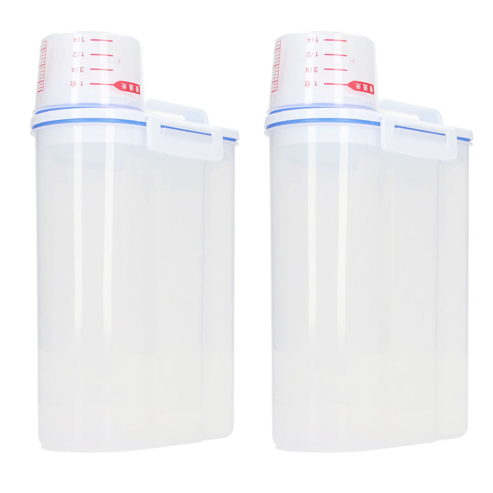 Contenitore per la conservazione del riso da 2 pezzi Contenitore per dispenser di riso in plastica da 2,5 litri con beccuccio per chicchi di riso Grani Piccoli alimenti secchi