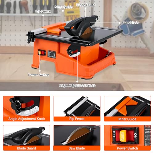 PeakPursuit 7-Inch Wet Tile Saw