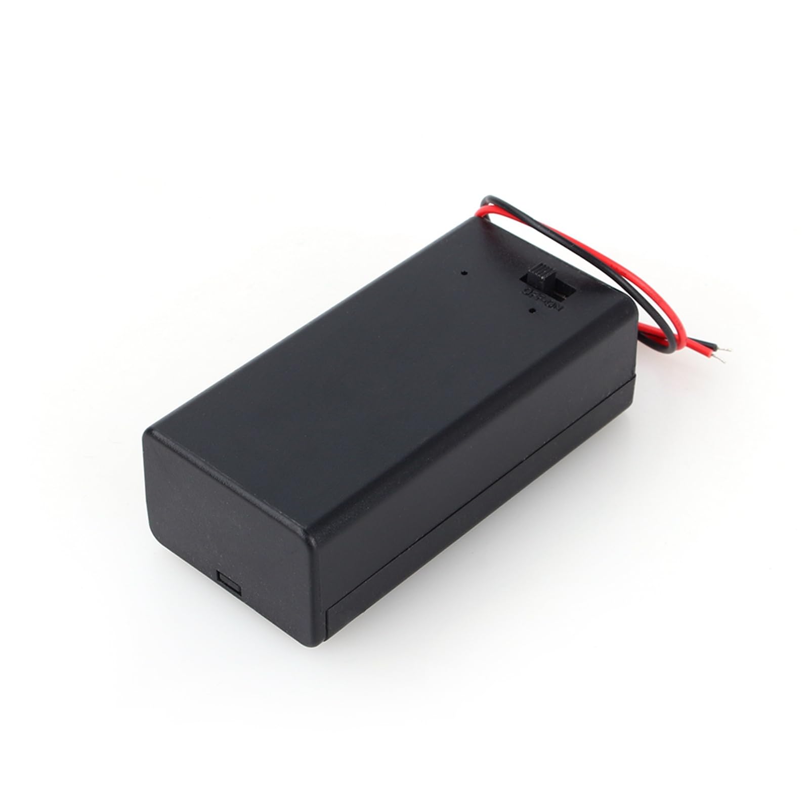 Estink Support de Batterie 9 V, Boîtier pour Pile 9V Volt PP3, Compartiment de Batterie 9 V avec boîtier et Interrupteur, 68,02 x 33,24 x 21,58 mm, Longueur du câble d'alimentation 150 mm