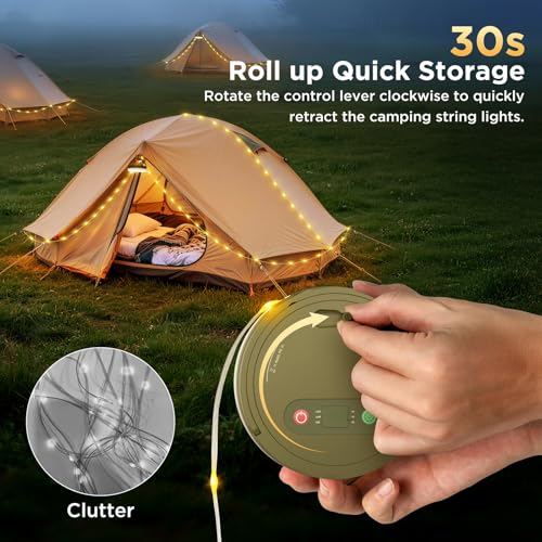 Cadena de luces recargables 33 pies para camping y exteriores 3
