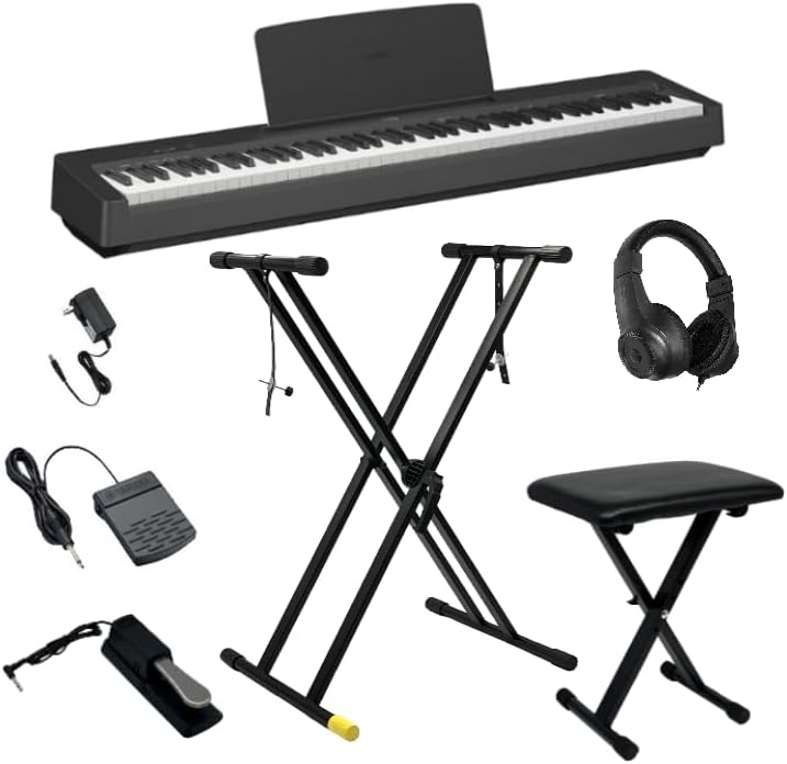 Amazon | YAMAHA P-45B X型スタンド・X型イスセット 電子ピアノ 88鍵盤  