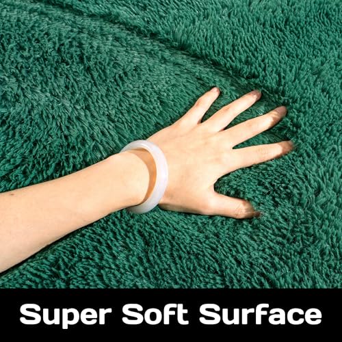 Round Fluffy Rug 6FT Green - Super Soft Circle for Kids Room - Shaggy Circular for Nursery - Fuzzy Plush for Teens - Furry Carpet for Boys Girls Room