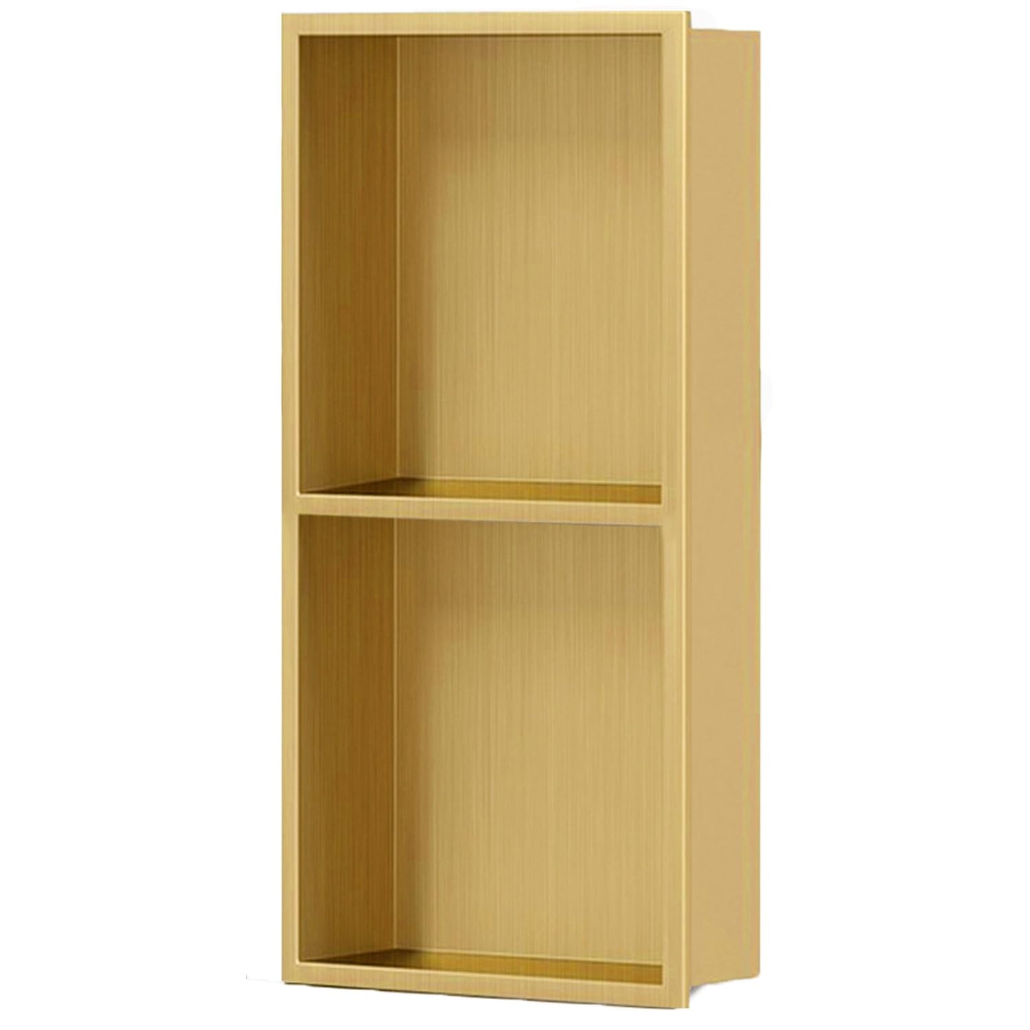 Duschregal für Badezimmerwand, eingebauter Aufbewahrungs-Organizer, rostfreie Metallnische für Seife und Shampoo, einfache Installation