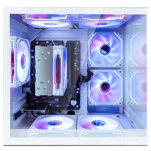 Image of suevery Prebuilt Gaming PC, AMD Ryzen5 4Cores,Up to 3.7G | White, DDR4 8G RAM, 256G SSD, Wi-Fi 6, Desktop Computer