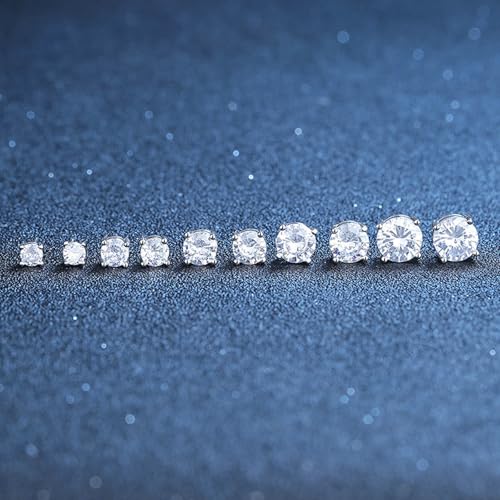 Pendientes de hélice de moissanite para mujer en oro de 18k 5