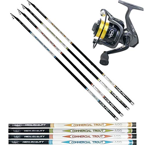  kolpo Combo Pesca alla Trota Canna in Carbonio Mulinello Nanga