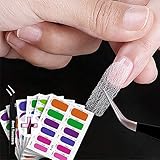 Upgrade Silk Fiberglass Nail Extension Form - DR. MODE 192 Pcs Clear Non-Woven Silk French Nail Warp, 6 Nail Shape 48 Size False Nail, Easy to Use Acrylic Nail/UV GEL Nail Form