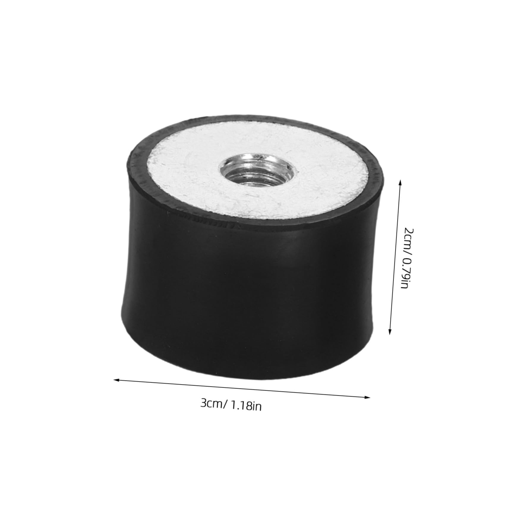 Mobestech 12 Pezzi Tamponi Antivibranti in Gomma Cilindrica con Filettatura Supporti di Isolamento Vibrazioni per Motori e Compressori Ammortizzatori Compressione per Riduzione Rumore