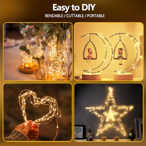 Exf 4-Pack 50 Led Fairy Lights Battery Operated With Remote Control Timer, 16 Ft 50 Led String Lights Outdoor Indoor thumb #4