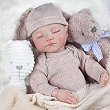 KidCuddz Reborn Baby Dolls - 18 Inch Dolls Vinyl Full Body with Realistic Vein Details, Real Life Baby Doll，Includes Accessories for 3+ Year Old Girls Gifts