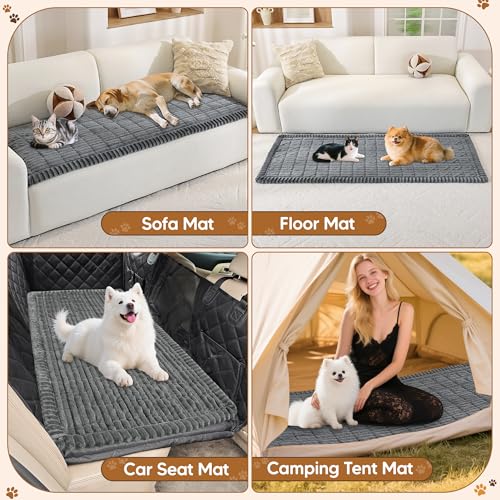 ENONCI Hundedecke Flanell Sofaüberzug Dicke Sofa überzug Haustierfreundlich Weich und Komfortabel rutschfeste Gestaltung Sicher und Langlebig Maschinenwaschbar Sofa Schutz (Dunkelgrau, 70 x 180CM)