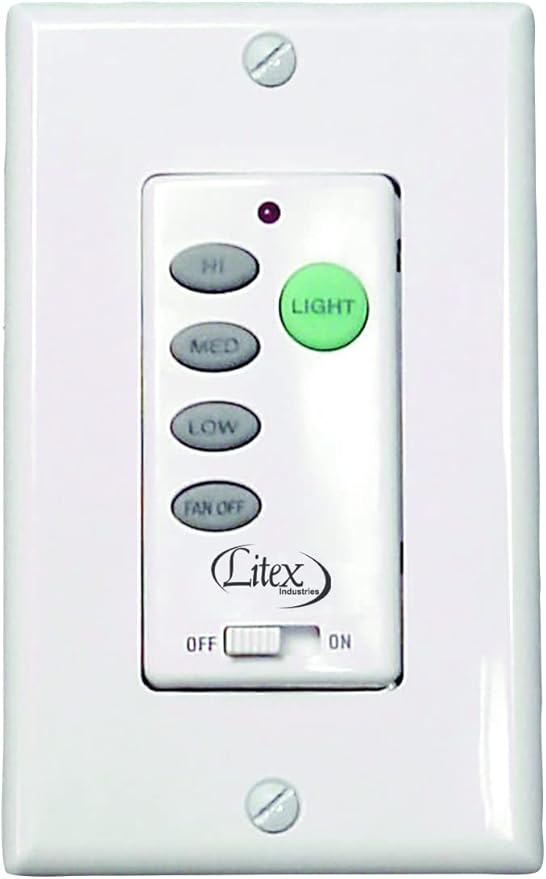Litex WCI100 Wall Command Universal Ceiling Fan Control, Three Speeds