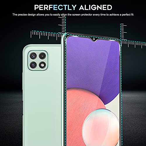 Orzero (3 Pack) Compatible For Samsung Galaxy A22 5G Tempered Glass Screen Protector, 9 Hardness Hd (Lifetime Replacement) #TOP3