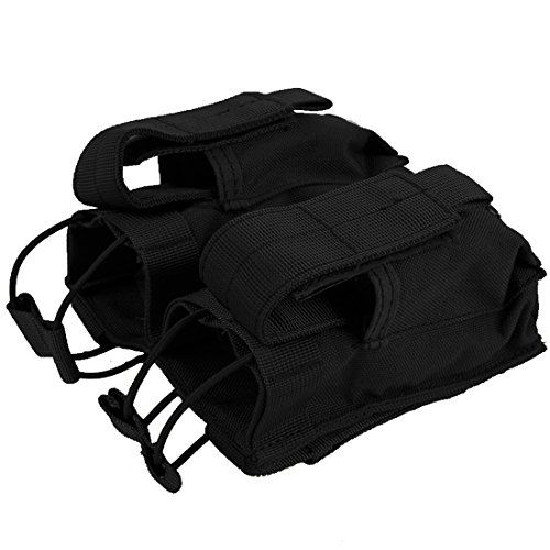 Double Mag Pouch, Hoanan Tactical Molle Magazine Pouch Open-Top Single Rifle Pistol Mag Pouch Cartridge Clip Pouch Hunting Bag