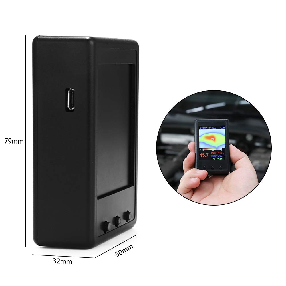 Irfora 2.4 pollici Schermo portatile termografico portatile Sensori di temperatura a infrarossi Digital Infrarossi Fotocamera termica ad alta precisione