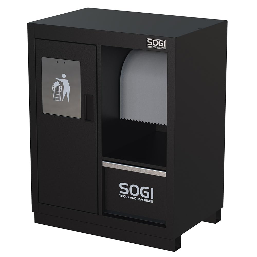 Sogi ARR-OFF-4320 Arredamento modulare in lamiera per officina e garage - piano in acciaio inox - 4315x466x2000 mm