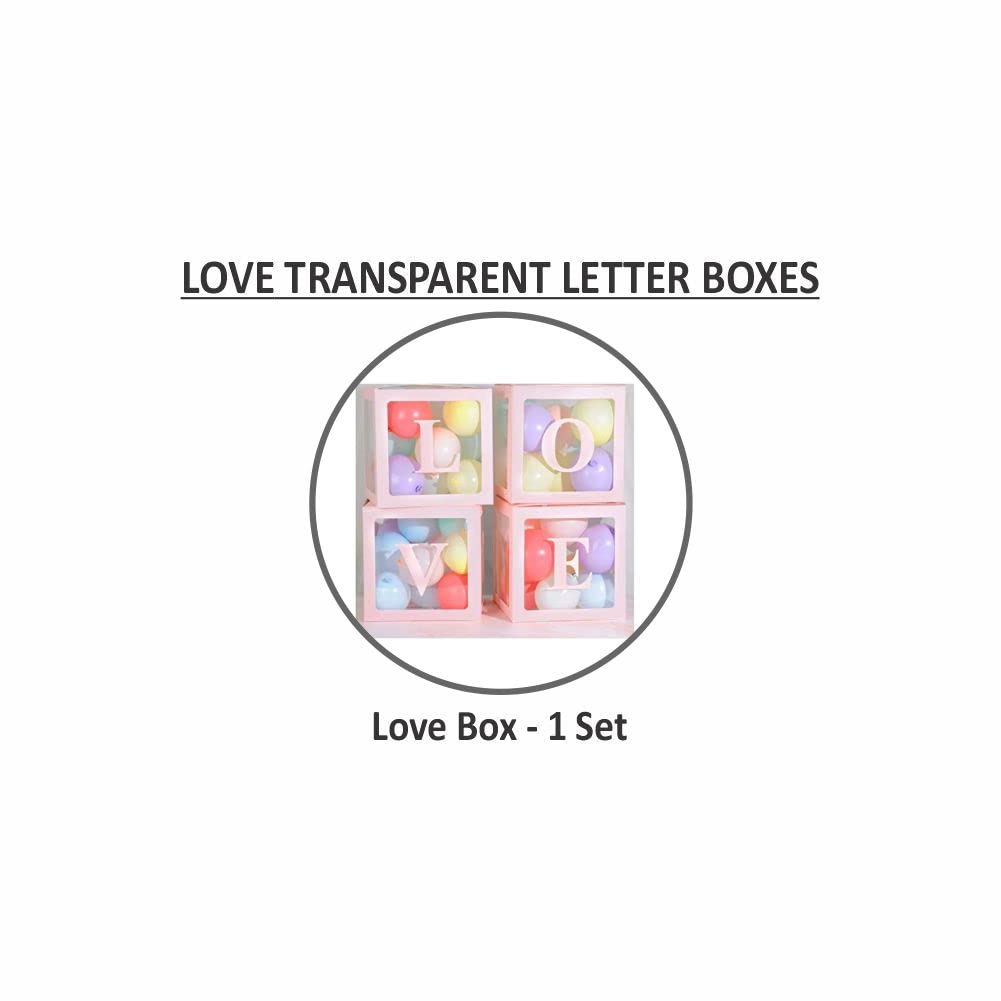Untumble Love Pink - Scatole per lettere trasparenti per proposte, fidanzamenti, anniversari, San Valentino