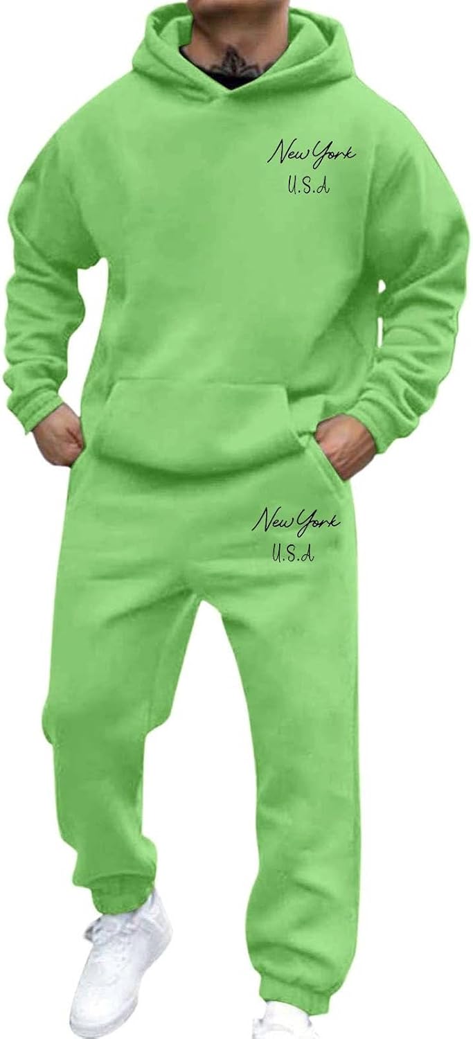 Track Suits Mens Letter Sweat Suit Jogging Sweatsuits 2 Piece Sets Outfits Casual Comfy Athletic Tracksuits