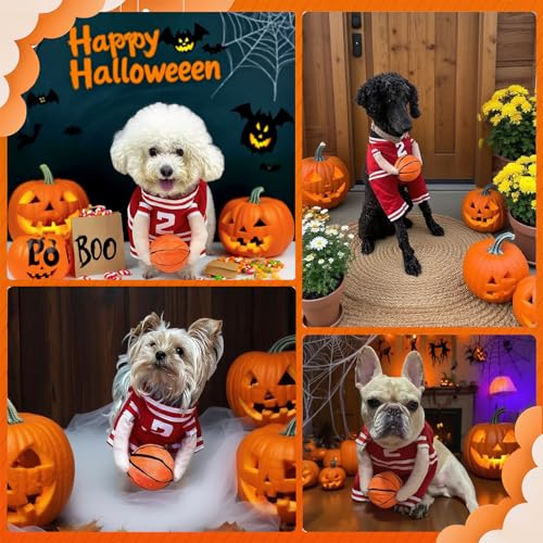 Disfraz Baloncesto para Perros TMLDOT Talla M Rojo miniatura 6