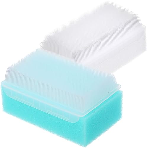 2 piezas de terapia de cepillo sensorial suave, herramientas de masaje táctil ergonómico para adultos para baño y relajación, diseño de esponja