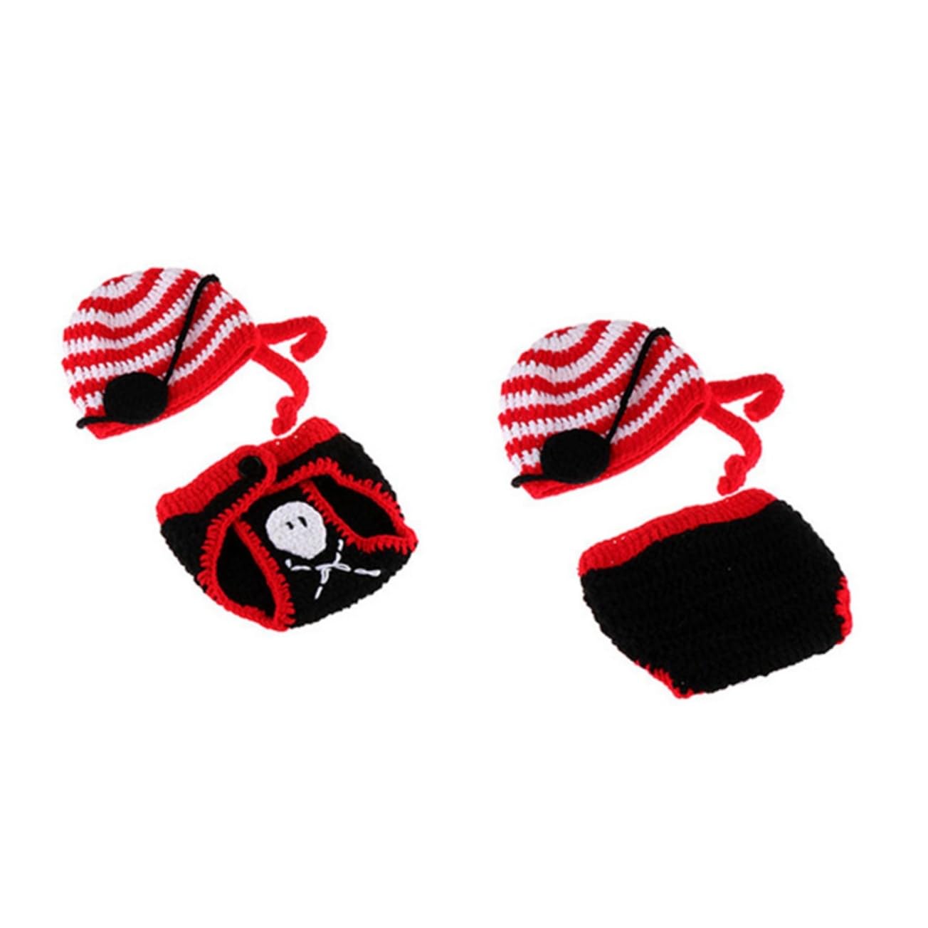 Toyvian Costume Neonato Fotografia 3 Pz Costumi Di Halloween Foto Neonato Cappello Lavorato a Maglia Costume Fotografia
