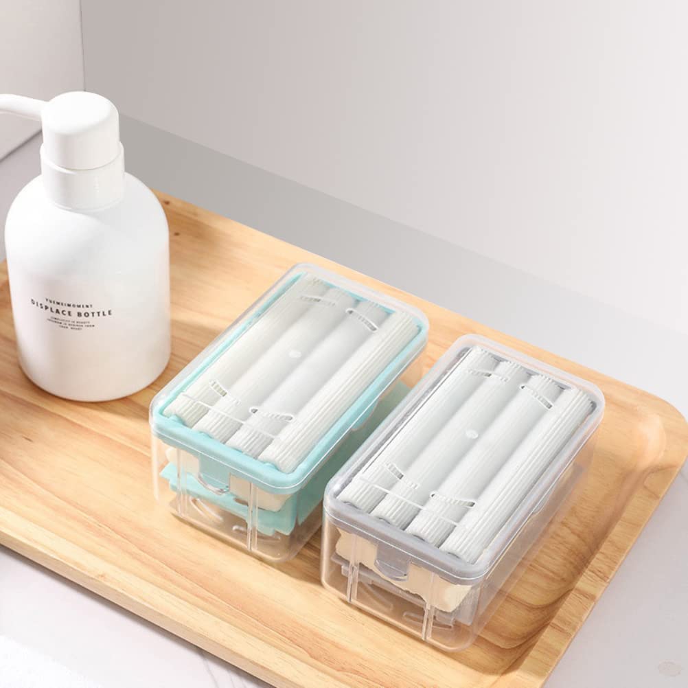 JRMs 2 in1 Soap Dispenser with Bubbler Multifunctional Plastic Soap Dish for Home Bathroom Kitchen Transparent Soap Tray Soap Saver Box Case (Aqua Blue) (B09XKLQKHR) Amazon Price History, Amazon Price Tracker