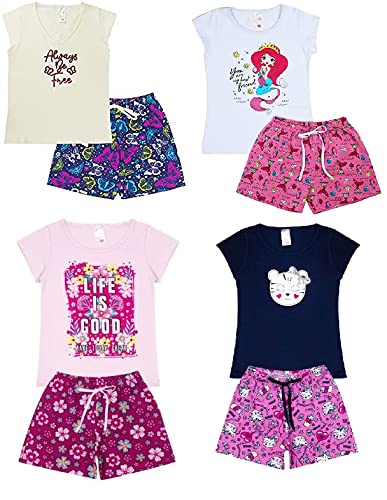 Kit com 5 Conjunto Infantil Juvenil Menina - Verão - 1 ao 16