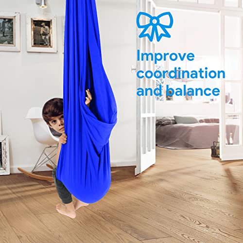Satisure Sensory Swing, Therapy Swing for Kids & Adults, Cuddle Swing Indoor Outdoor, Swing Hammock for Child with Disorders, Autism, ADHD, Anxiety, Pod Swing Chair - 110" x 59" - Image 7