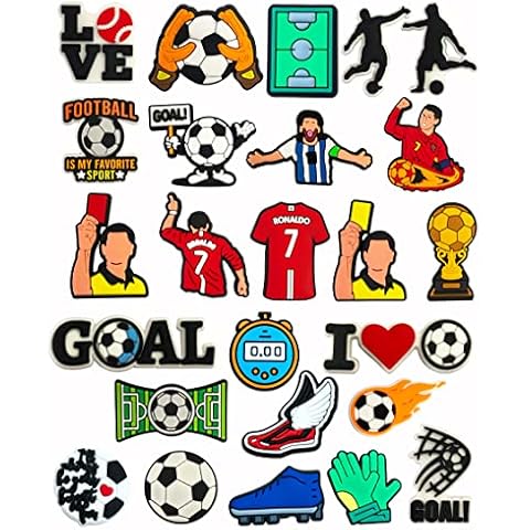 NUDFSY 25 PCS Shoe Charms for Football, Waterproof Shoe & Bracelet Wristband Party Gifts… Cover