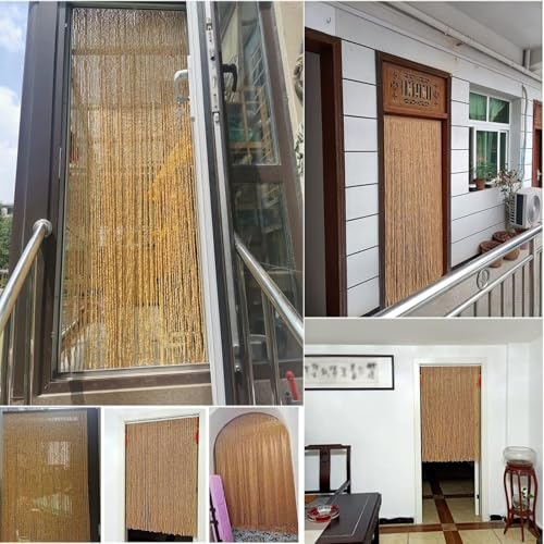 Cortinas colgantes de verano ideales para decorar la entrada y dar un toque natural a tu porche 7