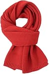 amokk Solid Winter Scarf for Girls Women Cold Weather Fashionable Knit Scarves