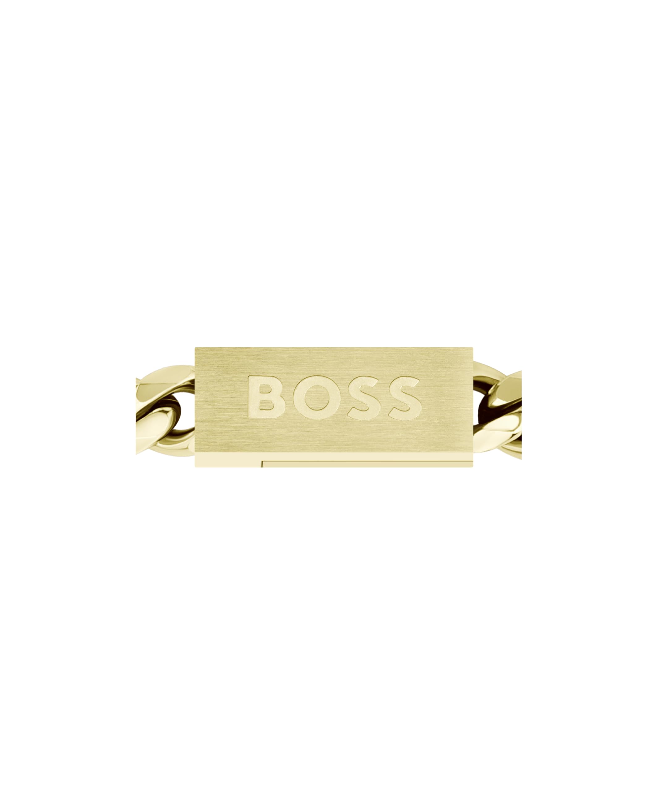Boss Chain For Him Halskette Panzerkette aus Edelstahl in der Farbe Gold mit einer Länge von 61cm, 1580173