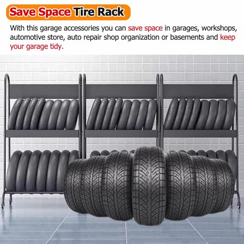 Étagère d'atelier support multi-pneus robuste pour garage - 7
