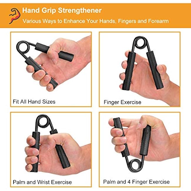 Hand Grip Strengthener,3 Pack (150,200,250lbs) Grip Strength Trainer Forearm Strengthener Hand Strengthener for Home Gym & Office