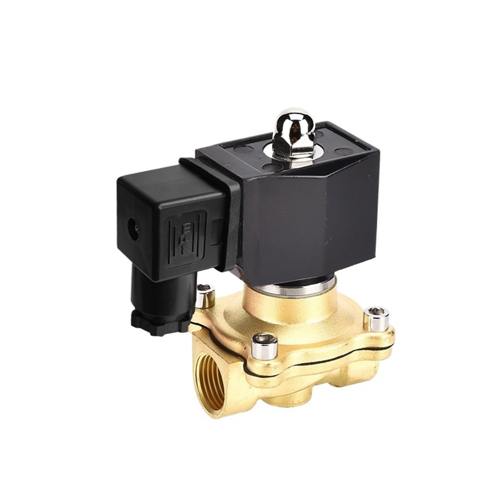 TBZOQAID 1/2 inch 2 Way IP65 Waterproof Solenoid Valve 220V 12V 24V 110V Brass Normally Closed/Open(12VDC-NORMALLY OPEN)