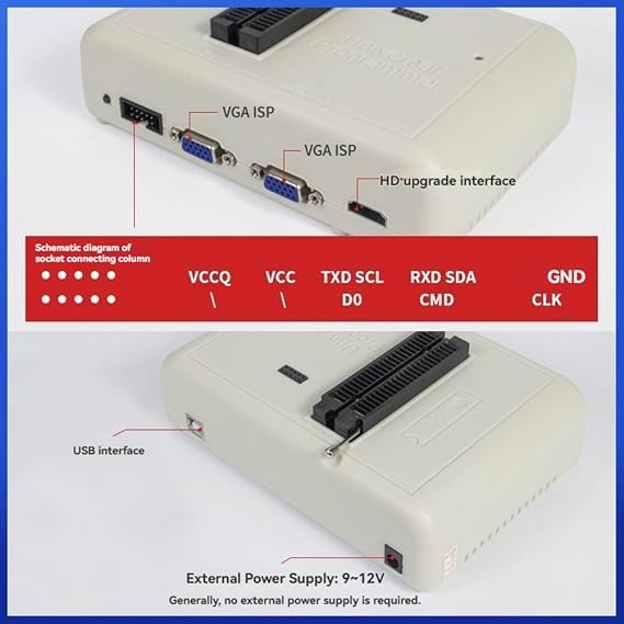 EMMC-Nand Flash Extremely Fast Universal Programmer RT809H Programmer LCD Computer Car MCU Mobile Phone Font Burner