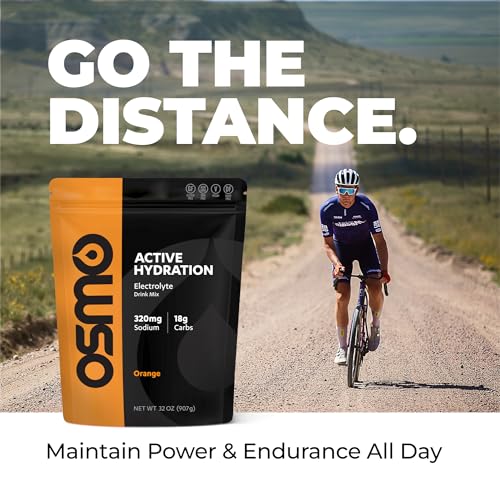 Image of Osmo Active Hydration Electrolyte Powder (2lb Resealable Bag) - Includes Sodium, Magnesium, Potassium, Carbs & Vitamins, Cane Sugar - All Natural Ingredients, 3X Faster Hydration Orange