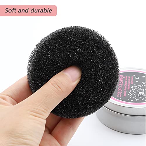 Makeup Brush Cleaner Box YUTOU 2 Pack with 4 Replacement Sponges, Color Removal Sponge, Dry Makeup Brush Quick Cleaner Sponge - Image 3