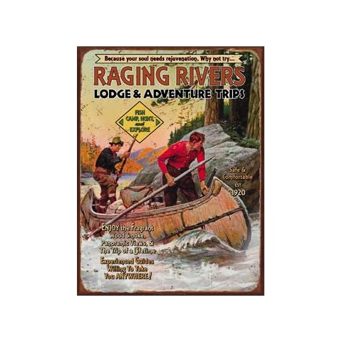 OMSigns Canoe Trip Metal Sign, Hunting Fishing and Outdoor Cover
