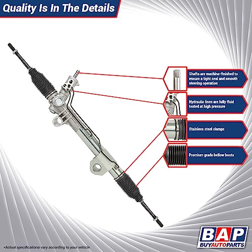 Image of Power Steering Rack & Pinion for Pontiac GTO 2004 2005 2006 w / 16mm Diameter Inner Tie Rod Ends - BuyAutoParts 80-00928AN New