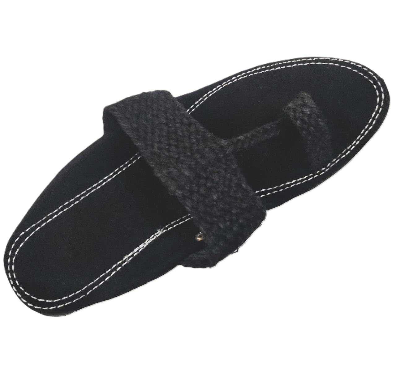 Stylish Handmade Black Kolhapuri Chappal for Men – Traditional Jute strap Ethnic Slip-On Sandals-image-33