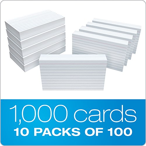 Tarjetas de índice Oxford blancas de 3 x 5 cm para notas en paquete de 1000 unidades 4