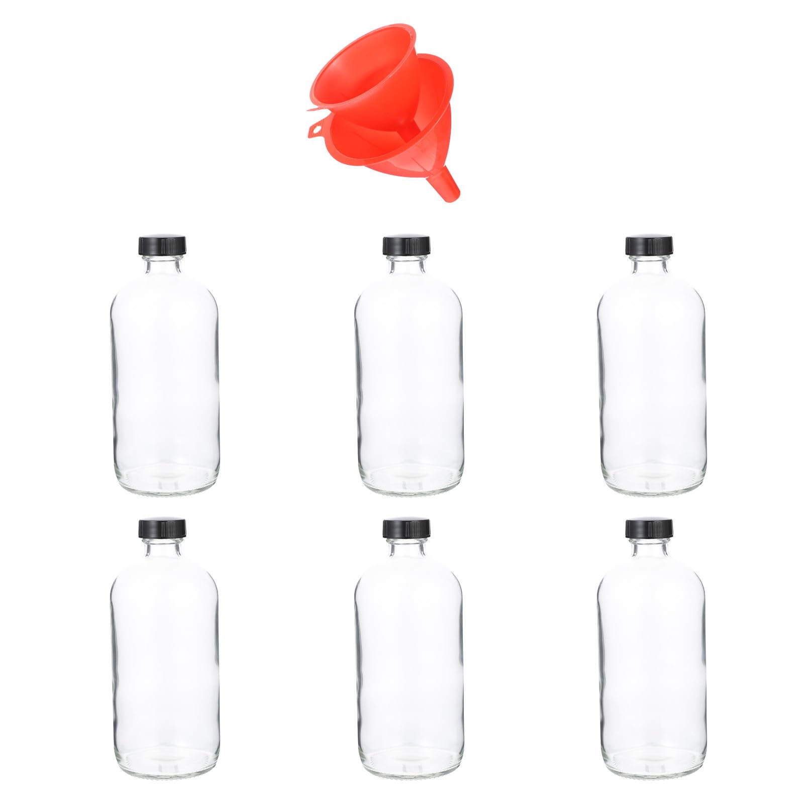 Mipcase 6 Pezzi Bottiglia di Reagente in Vetro 500ml a Bocca Stretta